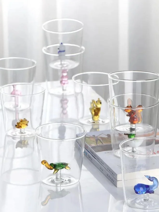 1 تشيس 1CHASE Borosilicate 3D Animal Design Glass Cup 300ml, Animal Deco